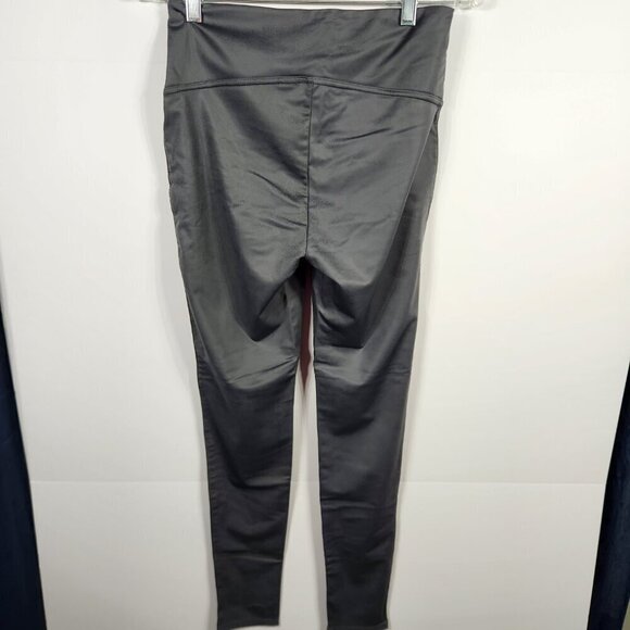7 Seven Gunmetal Faux Leather Leggings Size Medium - Picture 2 of 10